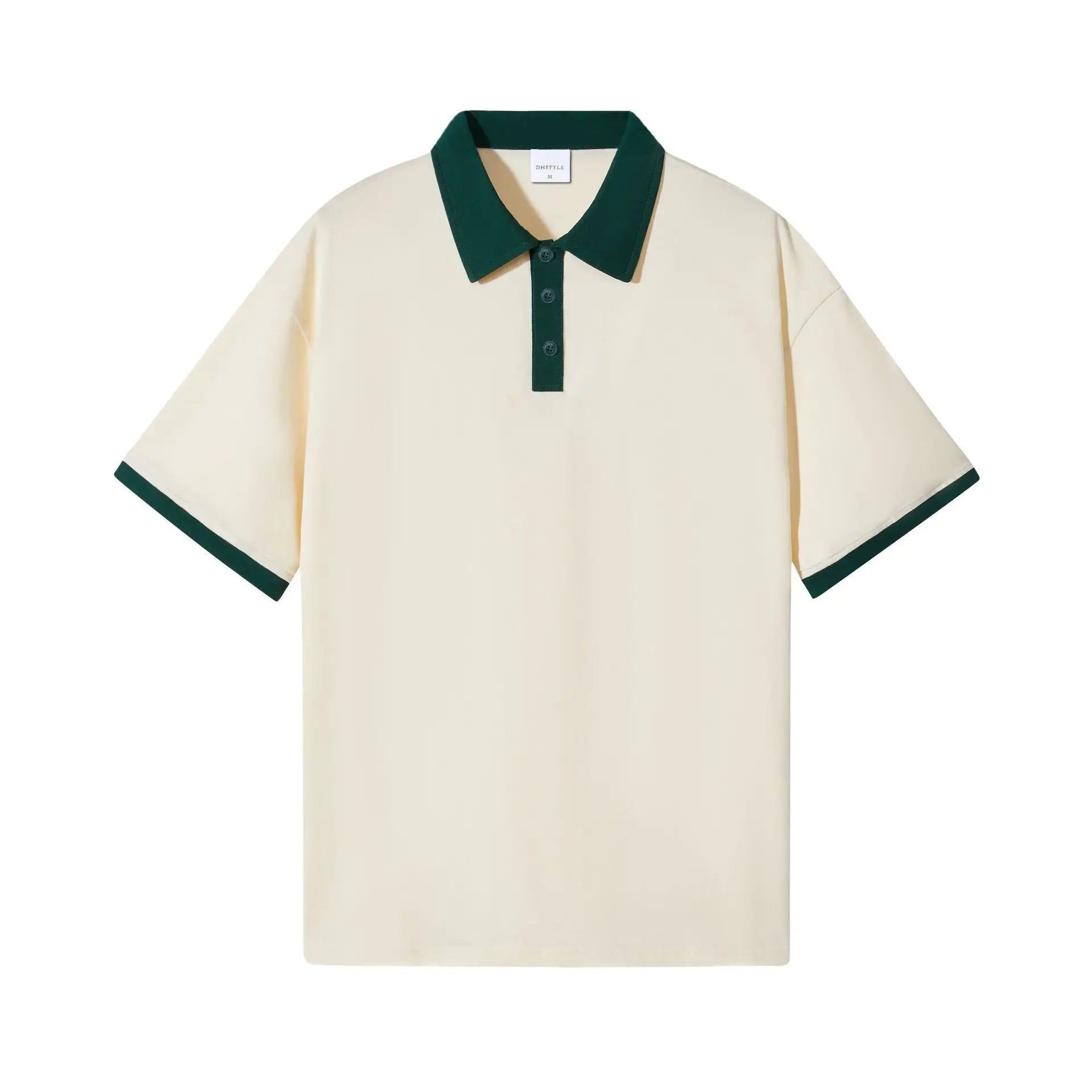 Retro Color Block Polo Shirt – Comfortable Cotton Casual Wear