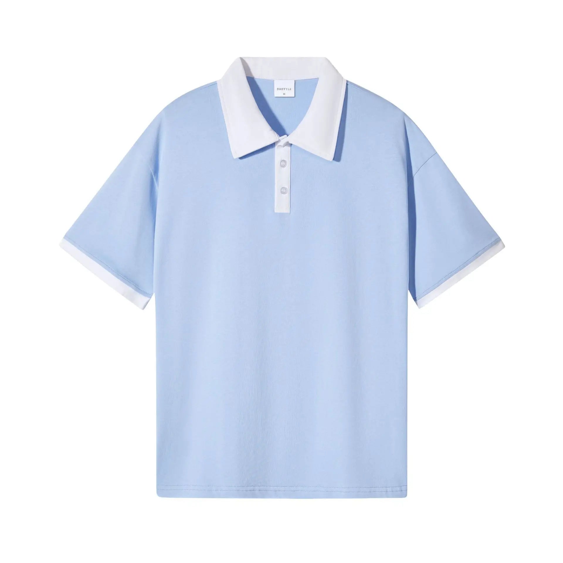 Retro Color Block Polo Shirt – Comfortable Cotton Casual Wear
