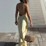 Nikka - Long Satin Slip Maxi Dress