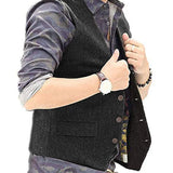 Tweed Waistcoat – Vintage Herringbone Style for Formal Occasions