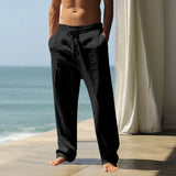 Urban Explorer Men's Casual Trousers – Breathable Cotton-Linen Blend for Outdoor Comfort