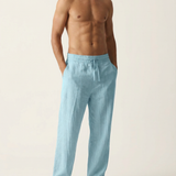Urban Explorer Men's Casual Trousers – Breathable Cotton-Linen Blend for Outdoor Comfort