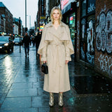 Women's Lightweight Cape Trench Coat – Modern Statement Spring Mac