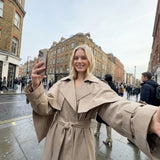 Women's Lightweight Cape Trench Coat – Modern Statement Spring Mac