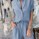 Women's Lightweight Two-Piece Shorts and Top Set