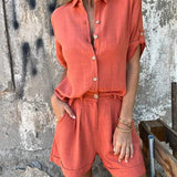 Women's Lightweight Two-Piece Shorts and Top Set