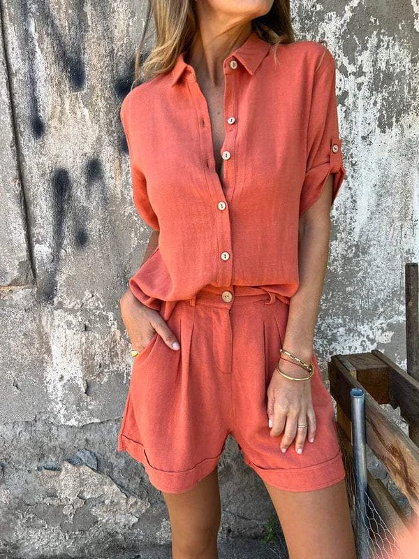Women's Lightweight Two-Piece Shorts and Top Set