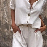 Women's Lightweight Two-Piece Shorts and Top Set