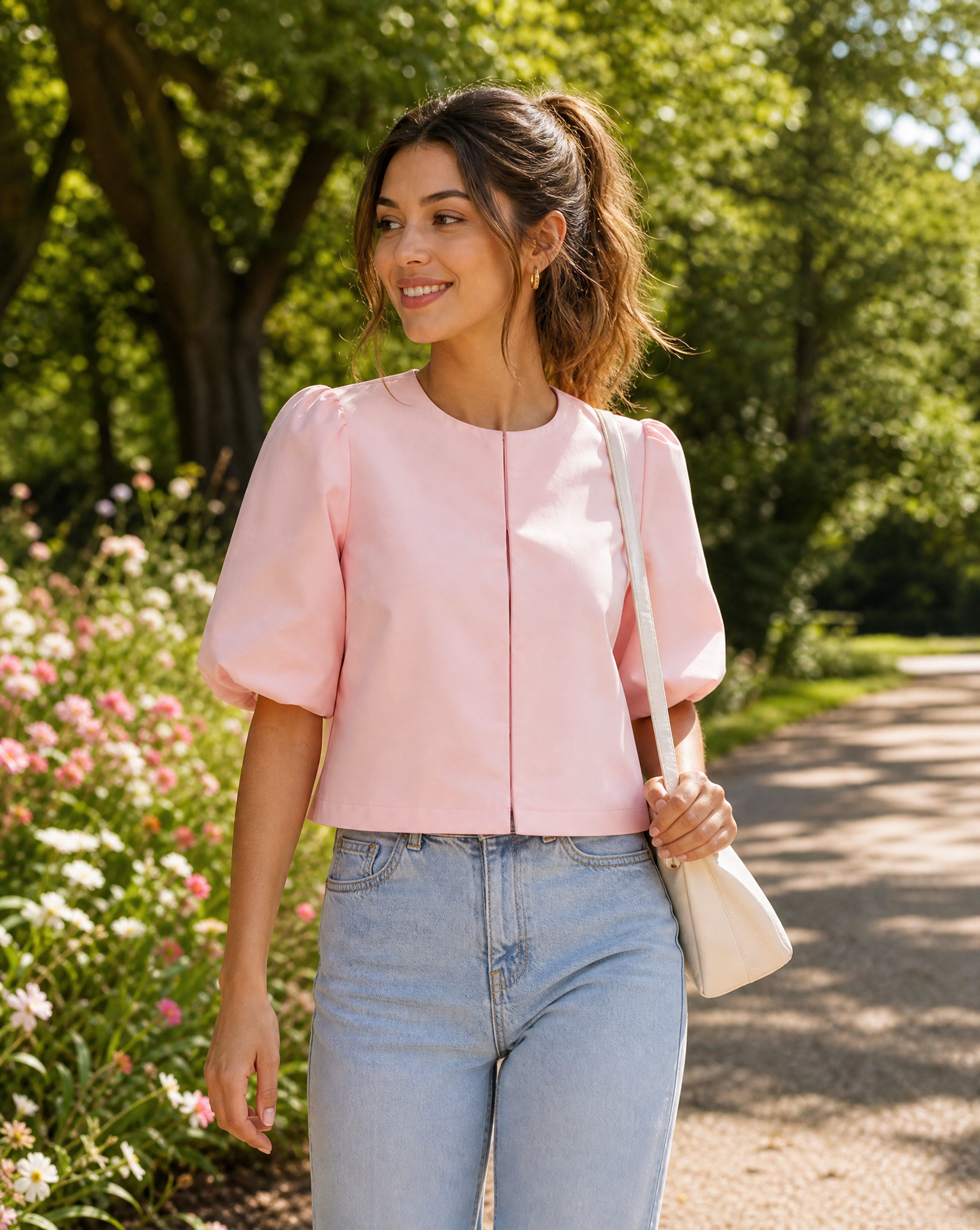 Women's Puff Sleeve Blouse – Chic Structured Design for Effortless Elegance