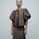 Women's Puff Sleeve Blouse – Chic Structured Design for Effortless Elegance