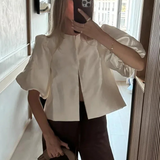 Women's Puff Sleeve Blouse – Chic Structured Design for Effortless Elegance