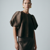 Women's Puff Sleeve Blouse – Chic Structured Design for Effortless Elegance