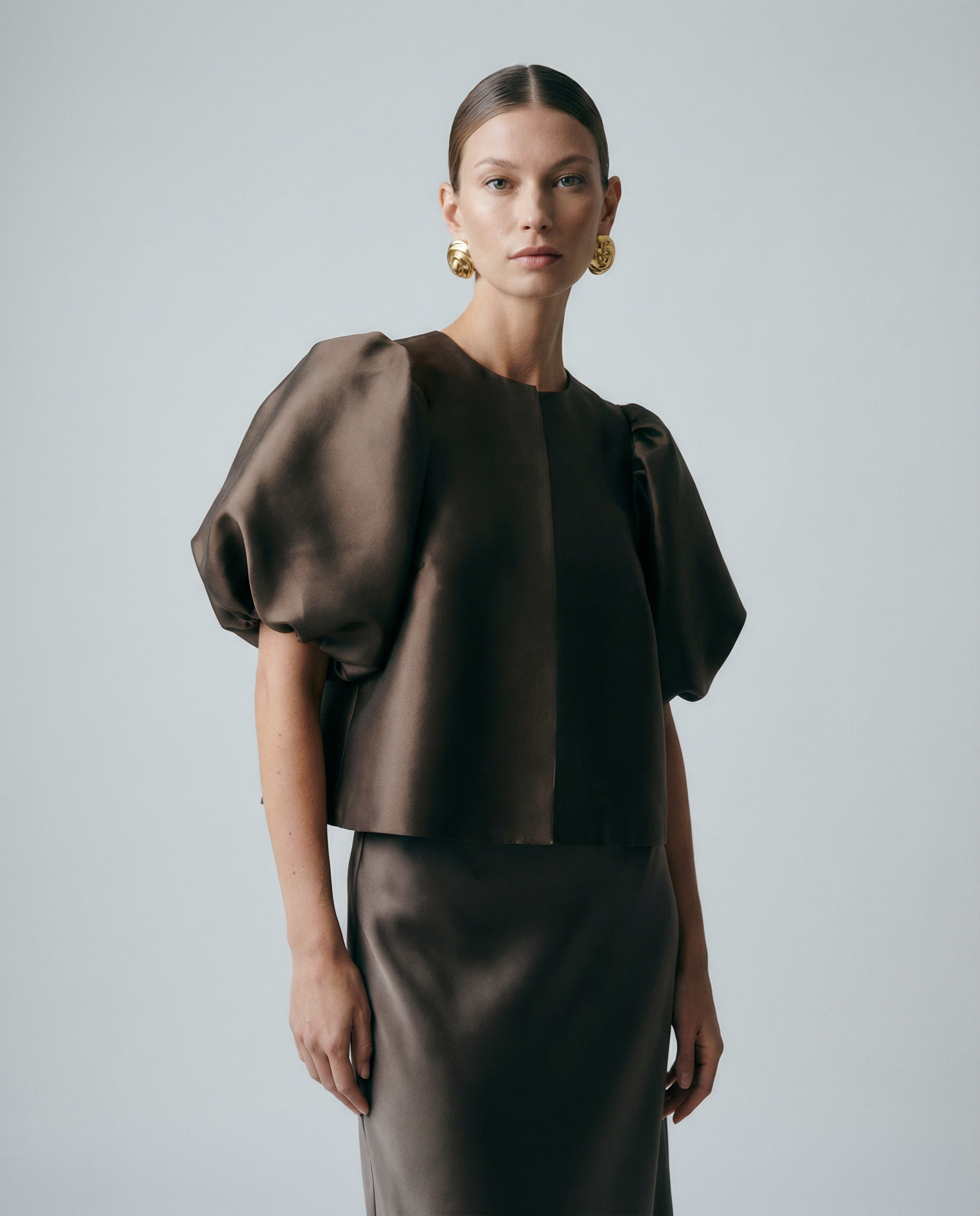 Women's Puff Sleeve Blouse – Chic Structured Design for Effortless Elegance
