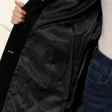 Women's Tailored Longline Coat – Single-Breasted Wool Blend Overcoat