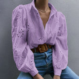 Women's White Blouse – Chic Puff Sleeve Top for Effortless Summer Style