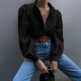 Women's White Blouse – Chic Puff Sleeve Top for Effortless Summer Style
