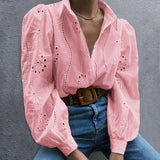 Women's White Blouse – Chic Puff Sleeve Top for Effortless Summer Style